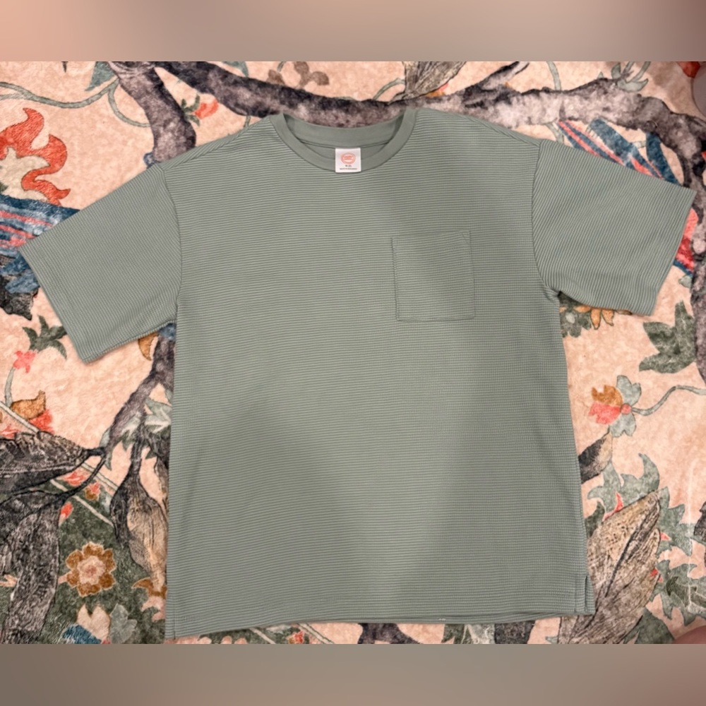 Wonder Nation Ribbed Green Short Sleeve Top | Girls Size M (8)